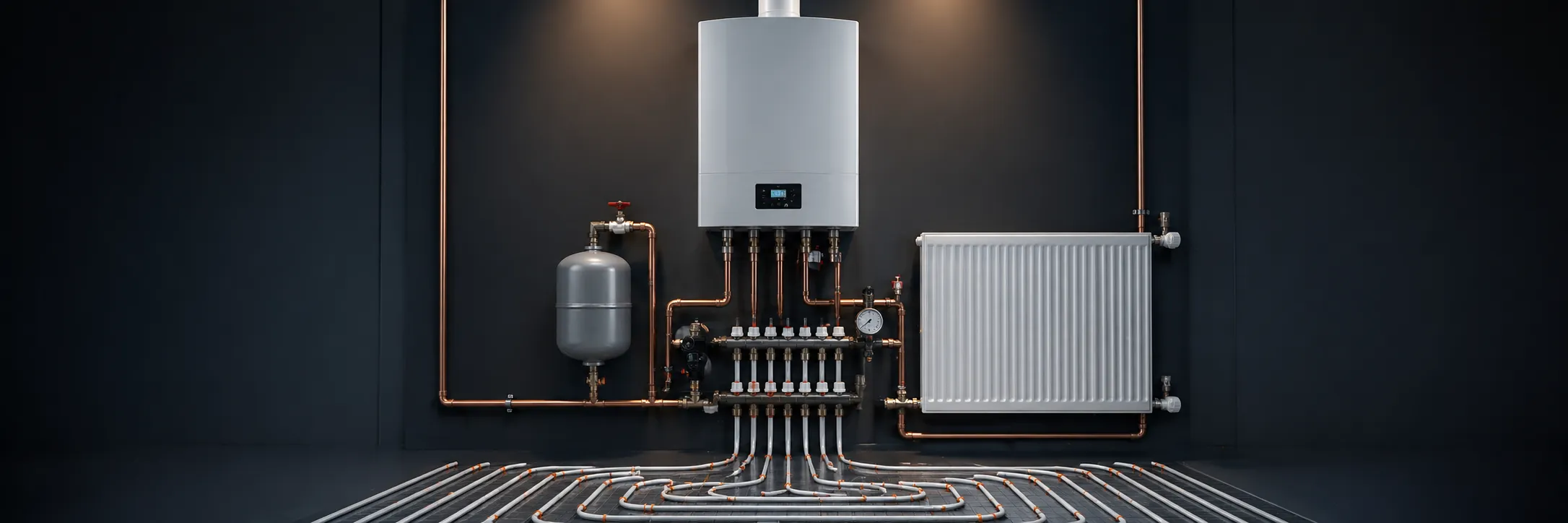 Technical blueprint and engineering calculations on site